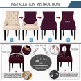 thumbnail image 3 of SHILIU-Wingback Dining Chair Covers, Reusable Accent Chair Covers Slipcover with Arms, Remove Washable Dining Chair Protector Covers for Dining Room (Set of 1, Dark Grey), 3 of 4