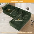thumbnail image 4 of Wiilayok Modular Cloud Sectional Couch,107" L Shaped Sectional Sofa with Left/Right Chaise,Upholstered Deep Seat Sofa for Living Room Bedroom,Olive Green(Corduroy), 4 of 12