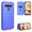 Blue, variant on Carbon Fiber Texture Horizontal Flip TPU + PC + PU Leather Case with Card Slot