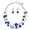 navy blue, variant on Women's Beaded 2 Layer Strand Statement Necklace with Earrings Collar Jewelry Set (N0003-Navy Blue)