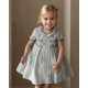 thumbnail image 2 of Vestido Twoflower para niños pequeños de 2 años, azul marino, a rayas, fruncido, vintage, 2 of 8