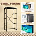 thumbnail image 4 of Dresser for Bedroom with 4 Storage Drawers Multi Dimensional Stained Glass Western Desert Scene Dressers Chest of Drawers Steel Framed Fabric Closet Organizers for Dorm Entryway, 4 of 8