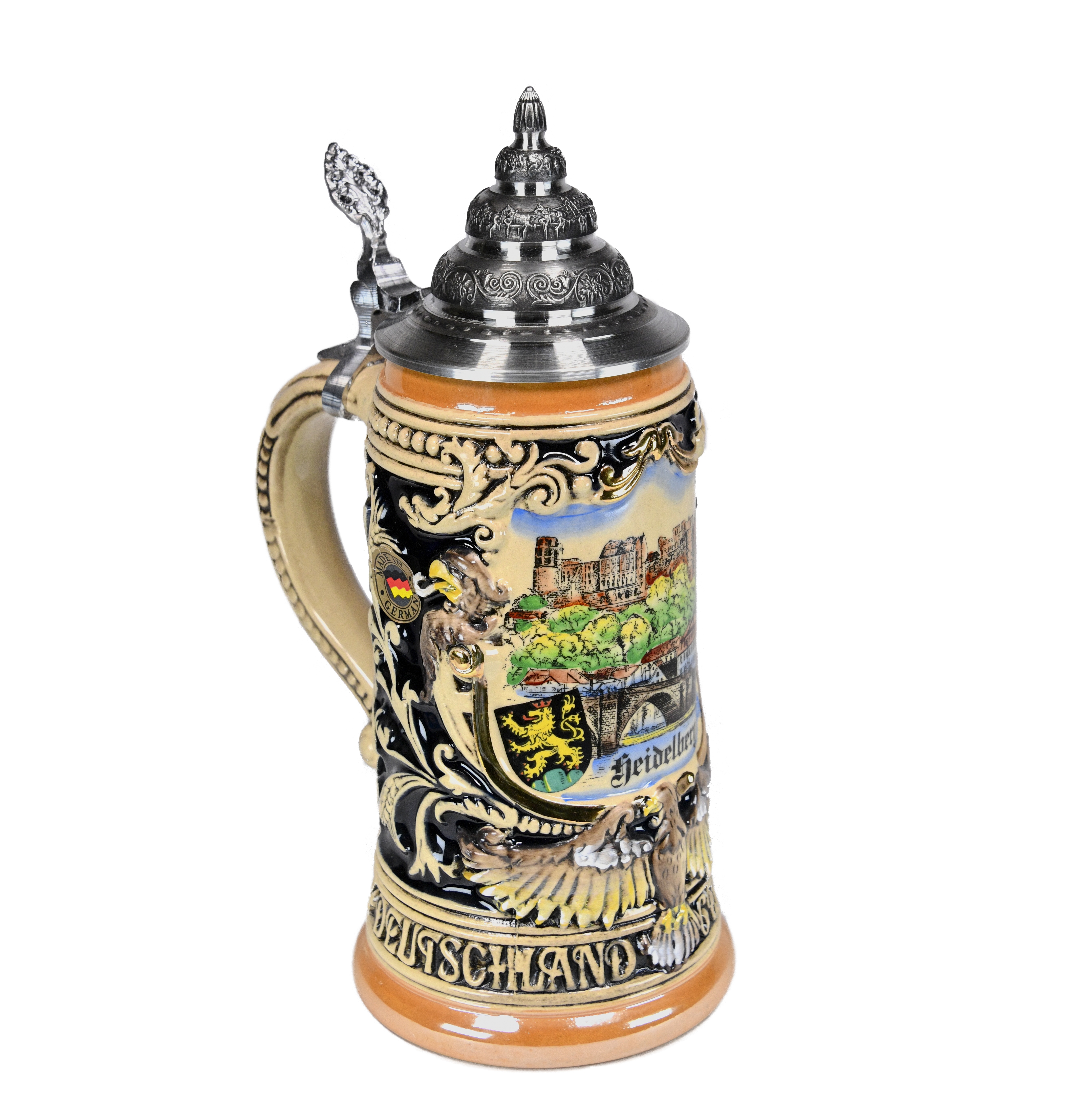 Beer stein by King - Heidelberg City Skyline Relief Authentic German Beer Stein 0.4l Limited Edition - image 4 of 6