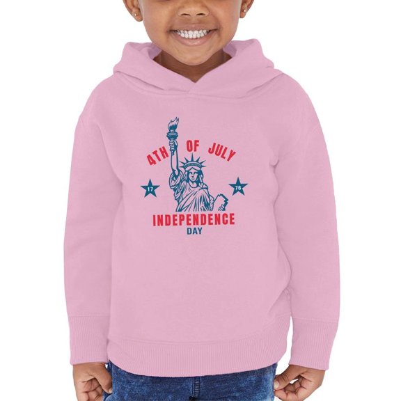 Happy 4Th July Statue Hoodie Toddler -Image by Shutterstock, 4 Toddler