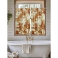 thumbnail image 4 of Brown Ombre 2 Panel Kitchen Curtains for Windows, Gradient Abstract Art Vintage Bathroom Privacy Curtain, Home Décor Window Treatment for Bedroom/Living Room 55"x45", 4 of 6
