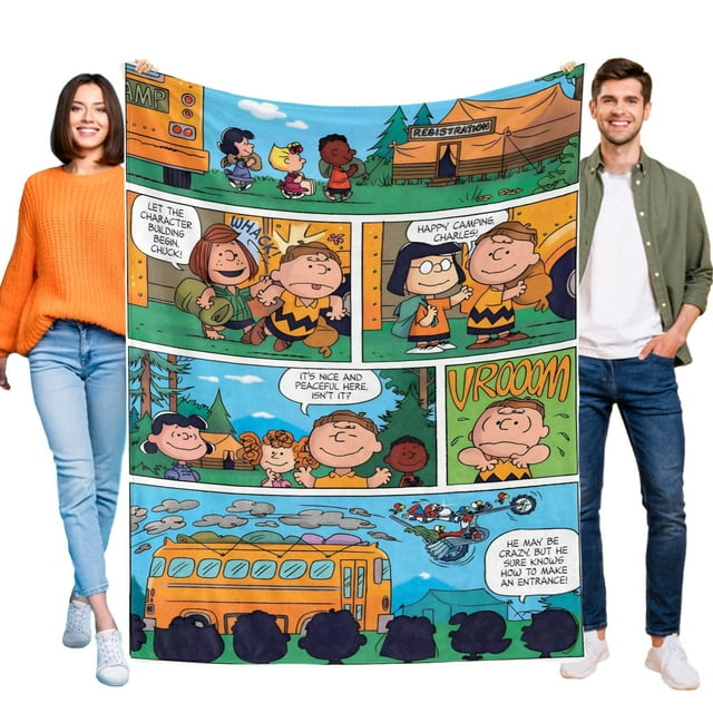 ¡Corre, Charlie Brown! (2) anti-pilling, suave, ligera, esponjosa y acogedora de lujo para hogar y cocina – Perfecta para niños y adultos,50X70cm