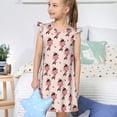 thumbnail image 4 of Balery Dachshund Dog Heart Camisón de princesa para niñas, pijama de algodón con mangas abullonadas, suave y bonito.-X-Large, 4 of 6