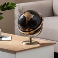 thumbnail image 2 of Costway 9-Inch Metallic Black World Globe 720° Rotating Earth Globe with Metal Stand, 2 of 10