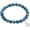 Blue, variant on Earth Gems Jewelry Apatite Beads Bracelet for Women, Custom Alphabet Sterling Silver Charm, Stretchable Gemstone Bracelet