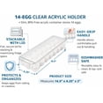 thumbnail image 3 of Clear  Egg Storage Container with Lid, 14-Egg Capacity,  Refrigerator Organizer, Stackable Tray with Handle, Dishwasher Safe, 3 of 7