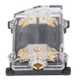 thumbnail image 5 of Portafusibles ANL para automóvil, aleación de zinc chapado en oro 0GA en 4GA Bloque de distribución de energía fusionado para amplificador estéreo para automóvil, 5 of 5
