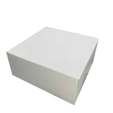 10" x 10" x 5" White Cake Boxes, 2 Count, by Way To Celebrate