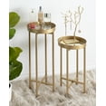 thumbnail image 4 of Kate and Laurel Celia Side Tables, Set Of 2, Gold With Mirror Tabletop, Decorative Modern Glam End Table, 4 of 6