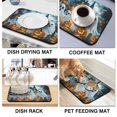 thumbnail image 4 of Halloween Horror Pumpkin Ghost Bat Dish Drying Mat Dish Drying Pad Absorbant Collapsible 18x24 Inch Inch Dish Drying Pad for Coffee Machine Dish Rack, 4 of 7