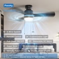 thumbnail image 2 of Ventilador de techo Passky de 42" de perfil bajo con luz, control remoto, negro, 2 of 8