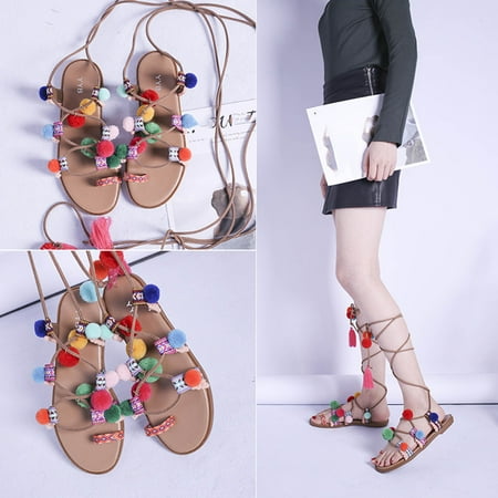 

Njoeus Sandal For Women Dressy Sandal For Women Dressy Comfortable Fashion Women Sandals Wear Lazy Summer Flats Casual Sandals Bandage Shoes Sandal For Women Dressy Comfortable