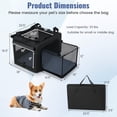 thumbnail image 3 of Gymax Folding Soft Dog Crate Foldable Pet Carrying Bag w/ 2 Openings & Window Soft Mat, 3 of 10