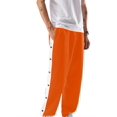 thumbnail image 4 of Bamboohart Men‘S Fashion Tear Away Pants Loose Fit Basketball Pants High Split Snap Button Sweatpants 9pcs, 4 of 7