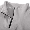 thumbnail image 5 of VgaVtl Pullover Mens Sweatshirt Fall Winter Long Sleeve Collared Solid Officewear Regular Tops for Men Zipper Leisure, 5 of 8