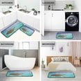 thumbnail image 4 of SKYSONIC 2PCS Green Sea Turtle Kitchen Rug and Mat Summer Vacation Floor Runner Rug Anti Fatigue Non Slip Comfort Mat for Doormat Laundry Room Hallway 19.7"x27.6"+19.7"x47.2", 4 of 7