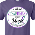 thumbnail image 4 of Inktastic Suicide Prevention- I Wear Teal and Purple for My Uncle T-Shirt, 4 of 5