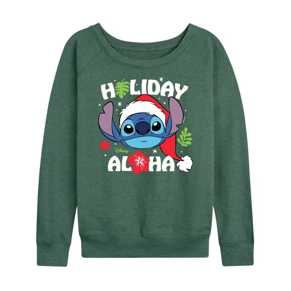 Lilo & Stitch - Holiday Aloha - Women's Lightweight French Terry Long Sleeve Shirt