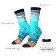 thumbnail image 4 of Rateoe Underwater Aquarium Arches for Women Casual Calf Socks - Cute Crew Socks - Thin Soft Above Ankle Socks Size 5-11, 4 of 6