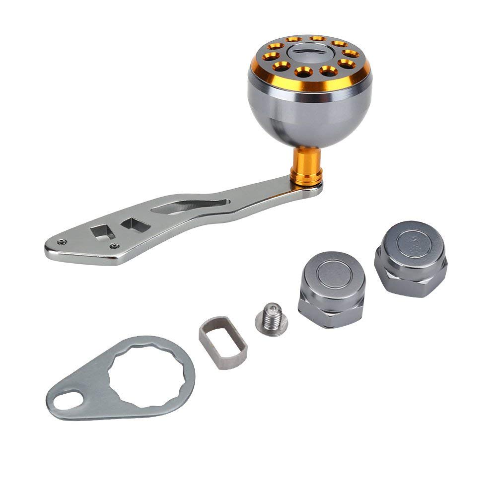 Metal Fishing Reel Handle Grip Gold 1 Pack