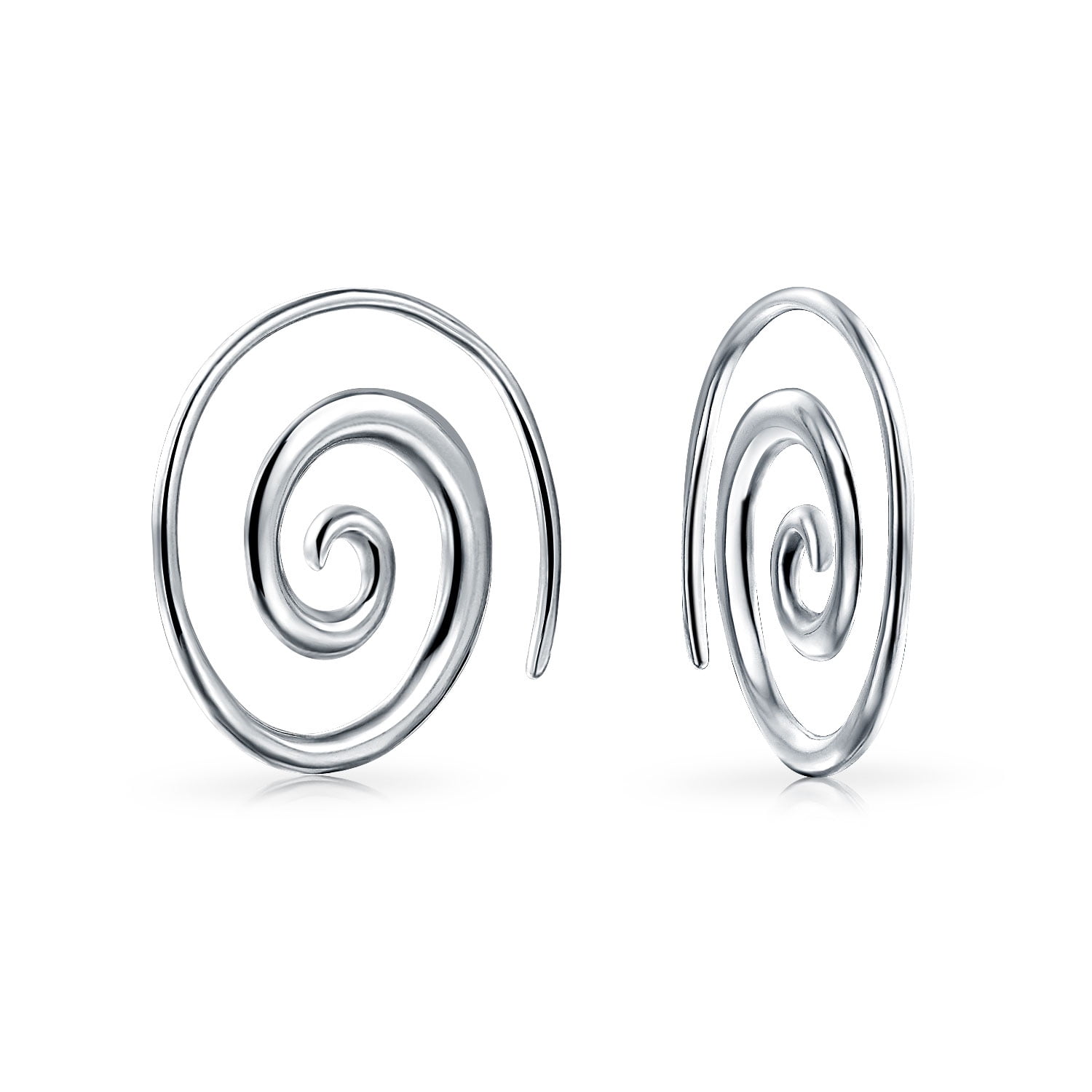 Women Spiral Simple Earrings Swirl Hoop Earrings Bohemian Jewellery gift for her 