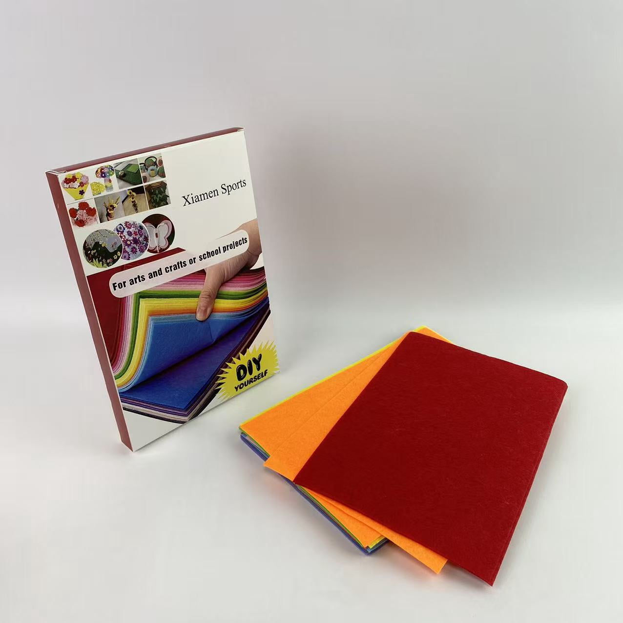 Xiamen Sports woollen cloth,Felt Fabric Sheets, 12" x 8" Craft Felt Fabric Sheets, Assorted Felt Stiff Fabric Square, DIY Sewing Crafts, Patchwork