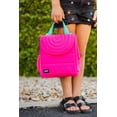 thumbnail image 4 of BUILT Insulated Reusable Polyester Kids Lunch Box Puffer Bag with Side Pocket, Pink, 4 of 13