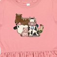 thumbnail image 4 of Inktastic Cute Horse, Sheep, Cow, Pig, and Rooster Farm Animals Girls Toddler Dress, 4 of 5