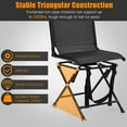 Gymax Folding 360° Silent Swivel Hunting Chair Blind Chair Allweather