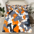 thumbnail image 2 of Homewish Retro Camo Bed Sheets,Vintage Camouflage King Sheets,Orange Splashing Ink Sheet Set For Boys Kids,Luxury Bedroom Decor,4pcs, 2 of 7