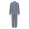 thumbnail image 5 of Womens 2 Piece Outfits Knit Sweater Sets Oversized Button Down Cardigan Pants Loungewear Solid Color Lounge Suit (Gray M）, 5 of 7