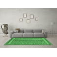 thumbnail image 3 of Ahgly Company Indoor Round Abstract Emerald Green Modern Area Rugs, 5' Round, 3 of 4