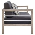 thumbnail image 4 of Modway Wiscasset Outdoor Patio Acacia Wood Loveseat Set EEI-3761-LGR-STE-SET, 4 of 7