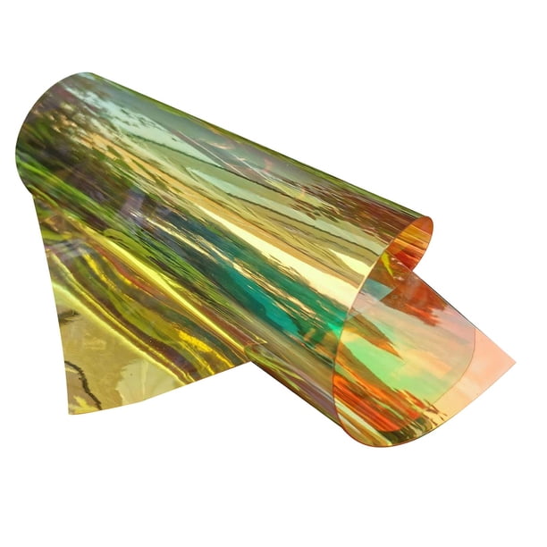 Película de Vinilo Holográfica íris Transparente para Zapatos Paquete Bolsa Patchwork Señal Plotter Artes Patchwork Manualidades DIY - Shallow poco Sunnimix Papel de vinilo holográfico