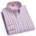 thumbnail image 4 of Qiyinn Men's Oxford Shirt Solid Casual Button Down Collar Shirts Long Sleeve Dress Shirts with Pocket, 4 of 5