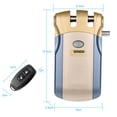 thumbnail image 1 of Wf-018 WF-018  Remote Control Lock Security Invisible Keyless Door Entry Intelligent Lock Zinc Alloy Metal with 4 Remote Keys Smart Home Villa Office Access Control, 1 of 7