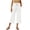 White, variant on Gytharion Women's Summer Capri Pants with Pockets Casual Wide Leg Capri Pants Flowy Waisted Drawstring Capri Pants