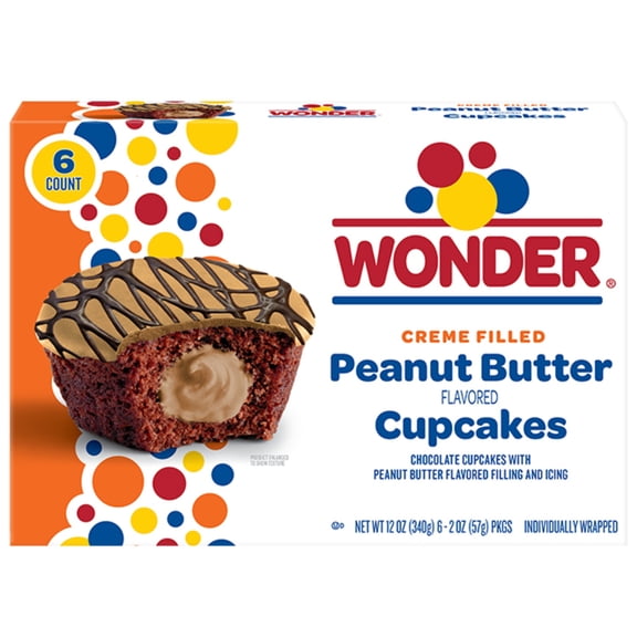 Wonder Peanut Butter Cupcakes 6 Count