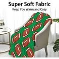 thumbnail image 2 of Football Blanket Gifts - 50x60 Inches Funny Throw Blanket for Football Lover, Kids, Adults, Teens, Girls & Boys - Green Soft Fuzzy Blankets for Couch, Sofa & Bed, 2 of 6