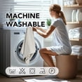 thumbnail image 6 of Deconovo Silver Printed Blackout Curtains - 2 Panels, Wave Dots Pattern, Grommet Top, 42"x54", Thermal Insulated Drapes for Bedroom & Living Room, Cream, 6 of 10