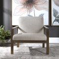 thumbnail image 7 of Uttermost Wills Wood Stainless Steel and Fabric Accent Chair in Antique Brass, 7 of 7