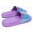 thumbnail image 2 of Hype - Chanclas Marble Slip-on Diseño Escritura para Niños/Niñas (Morado, Cerceta), 2 of 5