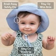 Jan & Jul Toddler SunHat with ChinStrap, Adjustable, Stayson (L 25 years, White Waves