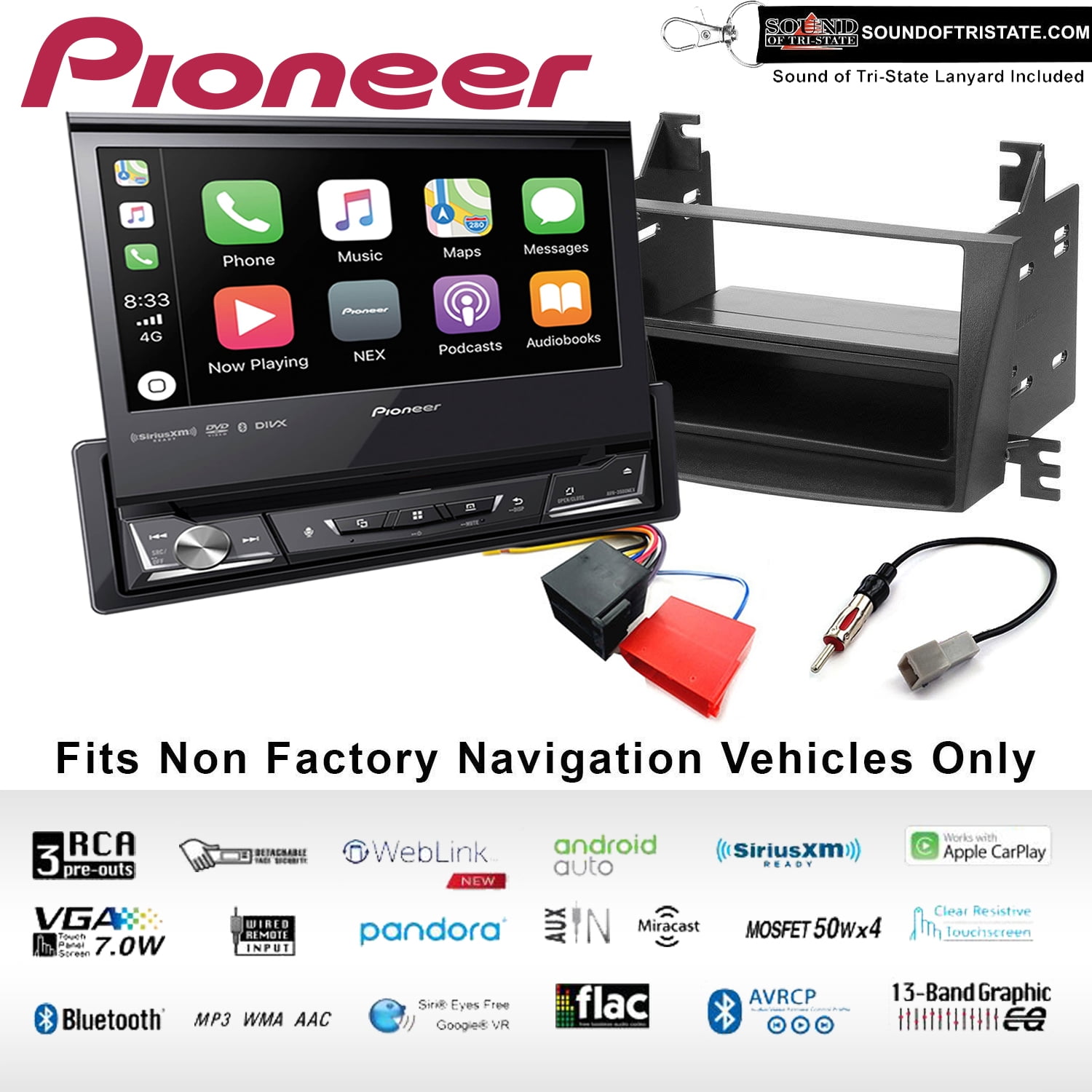 Pioneer AVH3500NEX DVD Receiver Fits 20092010 Hyundai Sonata