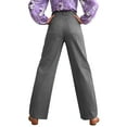 thumbnail image 6 of zaveiop Women's Pants High Waisted Jeans Stretch Loose Fit Colorblock Denim Pants with Pocket (Dark Gray, XXL), 6 of 8