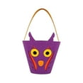 thumbnail image 1 of Bolsas de Halloween Bolsas de bocadillos de Halloween Decoración navideña Reutilizable Bolsa ligera para trucos o golosinas para niños Bolsas de asas Violeta, 1 of 8